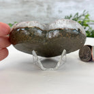 Extra Quality Amethyst Heart Geode on an Acrylic Stand, 0.91 lbs & 2.7" Tall #5462-0051 by Brazil Gems - Brazil GemsBrazil GemsExtra Quality Amethyst Heart Geode on an Acrylic Stand, 0.91 lbs & 2.7" Tall #5462-0051 by Brazil GemsHearts5462-0051