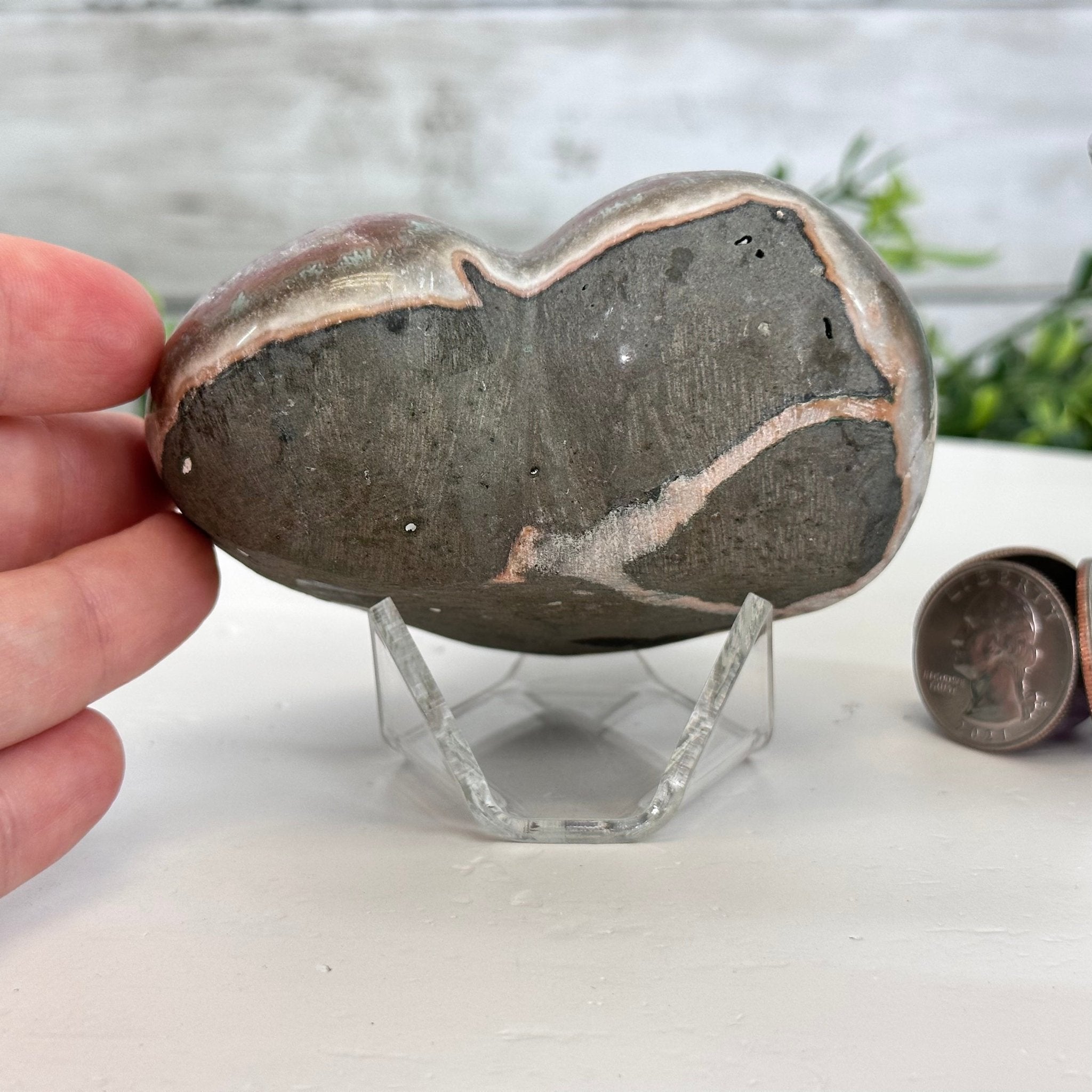 Extra Quality Amethyst Heart Geode on an Acrylic Stand, 1 lbs & 2.8" Tall #5462-0054 by Brazil Gems - Brazil GemsBrazil GemsExtra Quality Amethyst Heart Geode on an Acrylic Stand, 1 lbs & 2.8" Tall #5462-0054 by Brazil GemsHearts5462-0054