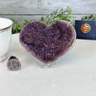 Extra Quality Amethyst Heart Geode on an Acrylic Stand, 1.08 lbs & 3.1" Tall #5462-0055 by Brazil Gems - Brazil GemsBrazil GemsExtra Quality Amethyst Heart Geode on an Acrylic Stand, 1.08 lbs & 3.1" Tall #5462-0055 by Brazil GemsHearts5462-0055