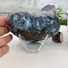 Extra Quality Amethyst Heart Geode on an Acrylic Stand 1.65 lbs & 3.25" Tall #5462-0098 by Brazil Gems - Brazil GemsBrazil GemsExtra Quality Amethyst Heart Geode on an Acrylic Stand 1.65 lbs & 3.25" Tall #5462-0098 by Brazil GemsHearts5462-0098