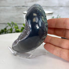 Extra Quality Amethyst Heart Geode on an Acrylic Stand 1.78 lbs & 3.9" Tall #5462-0099 by Brazil Gems - Brazil GemsBrazil GemsExtra Quality Amethyst Heart Geode on an Acrylic Stand 1.78 lbs & 3.9" Tall #5462-0099 by Brazil GemsHearts5462-0099