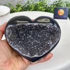 Extra Quality Amethyst Heart Geode on an Acrylic Stand 1.78 lbs & 3.9" Tall #5462-0099 by Brazil Gems - Brazil GemsBrazil GemsExtra Quality Amethyst Heart Geode on an Acrylic Stand 1.78 lbs & 3.9" Tall #5462-0099 by Brazil GemsHearts5462-0099