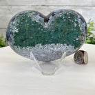 Extra Quality Amethyst Heart Geode on an Acrylic Stand 1.78 lbs & 3.9" Tall #5462-0099 by Brazil Gems - Brazil GemsBrazil GemsExtra Quality Amethyst Heart Geode on an Acrylic Stand 1.78 lbs & 3.9" Tall #5462-0099 by Brazil GemsHearts5462-0099