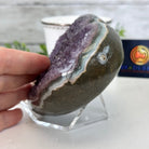 Extra Quality Amethyst Heart Geode on an Acrylic Stand, 1.83 lbs & 3.6" Tall #5462-0065 by Brazil Gems - Brazil GemsBrazil GemsExtra Quality Amethyst Heart Geode on an Acrylic Stand, 1.83 lbs & 3.6" Tall #5462-0065 by Brazil GemsHearts5462-0065