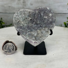 Extra Quality Amethyst Heart Geode w/ metal stand, 0.9 lbs & 3.6" Tall #5463-0240 by Brazil Gems - Brazil GemsBrazil GemsExtra Quality Amethyst Heart Geode w/ metal stand, 0.9 lbs & 3.6" Tall #5463-0240 by Brazil GemsHearts5463-0240
