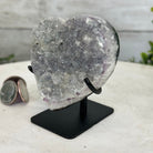 Extra Quality Amethyst Heart Geode w/ metal stand, 0.9 lbs & 3.6" Tall #5463-0240 by Brazil Gems - Brazil GemsBrazil GemsExtra Quality Amethyst Heart Geode w/ metal stand, 0.9 lbs & 3.6" Tall #5463-0240 by Brazil GemsHearts5463-0240