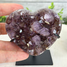 Extra Quality Amethyst Heart Geode w/ metal stand, 1.1 lbs & 3.9" Tall #5463-0295 - Brazil GemsBrazil GemsExtra Quality Amethyst Heart Geode w/ metal stand, 1.1 lbs & 3.9" Tall #5463-0295Hearts5463-0295