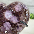 Extra Quality Amethyst Heart Geode w/ metal stand, 1.1 lbs & 3.9" Tall #5463-0295 - Brazil GemsBrazil GemsExtra Quality Amethyst Heart Geode w/ metal stand, 1.1 lbs & 3.9" Tall #5463-0295Hearts5463-0295