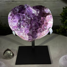 Extra Quality Amethyst Heart Geode w/ metal stand, 3.1 lbs & 5.8" Tall #5463-0278 by Brazil Gems - Brazil GemsBrazil GemsExtra Quality Amethyst Heart Geode w/ metal stand, 3.1 lbs & 5.8" Tall #5463-0278 by Brazil GemsHearts5463-0278