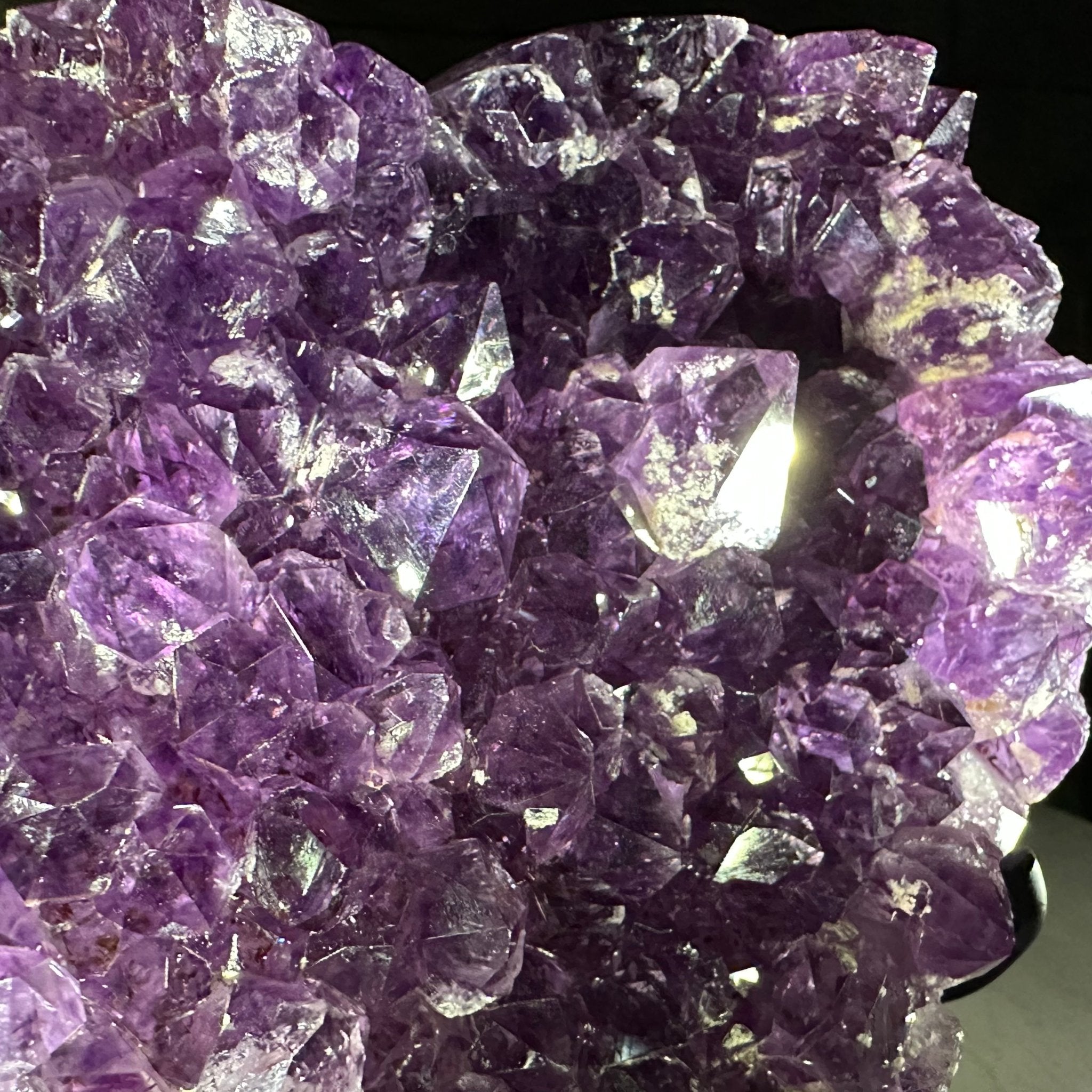 Extra Quality Amethyst Heart Geode w/ metal stand, 3.2 lbs & 5.5" Tall #5463-0280 by Brazil Gems - Brazil GemsBrazil GemsExtra Quality Amethyst Heart Geode w/ metal stand, 3.2 lbs & 5.5" Tall #5463-0280 by Brazil GemsHearts5463-0280