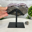Extra Quality Amethyst Heart Geode w/ metal stand, 3.5 lbs & 6.5" Tall #5463-0281 by Brazil Gems - Brazil GemsBrazil GemsExtra Quality Amethyst Heart Geode w/ metal stand, 3.5 lbs & 6.5" Tall #5463-0281 by Brazil GemsHearts5463-0281