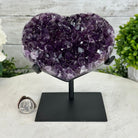 Extra Quality Amethyst Heart Geode w/ metal stand, 3.5 lbs & 6.5" Tall #5463-0281 by Brazil Gems - Brazil GemsBrazil GemsExtra Quality Amethyst Heart Geode w/ metal stand, 3.5 lbs & 6.5" Tall #5463-0281 by Brazil GemsHearts5463-0281
