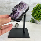 Extra Quality Amethyst Heart Geode w/ metal stand, 3.5 lbs & 6.5" Tall #5463-0281 by Brazil Gems - Brazil GemsBrazil GemsExtra Quality Amethyst Heart Geode w/ metal stand, 3.5 lbs & 6.5" Tall #5463-0281 by Brazil GemsHearts5463-0281