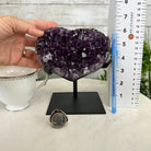 Extra Quality Amethyst Heart Geode w/ metal stand, 3.5 lbs & 6.5" Tall #5463-0281 by Brazil Gems - Brazil GemsBrazil GemsExtra Quality Amethyst Heart Geode w/ metal stand, 3.5 lbs & 6.5" Tall #5463-0281 by Brazil GemsHearts5463-0281