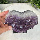 Extra Quality Amethyst Heart Geode w/ metal stand, 4.1 lbs & 6.2" Tall #5463-0285 by Brazil Gems - Brazil GemsBrazil GemsExtra Quality Amethyst Heart Geode w/ metal stand, 4.1 lbs & 6.2" Tall #5463-0285 by Brazil GemsHearts5463-0285