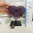 Extra Quality Amethyst Heart Geode w/ metal stand, 4.1 lbs & 6.2" Tall #5463-0285 by Brazil Gems - Brazil GemsBrazil GemsExtra Quality Amethyst Heart Geode w/ metal stand, 4.1 lbs & 6.2" Tall #5463-0285 by Brazil GemsHearts5463-0285