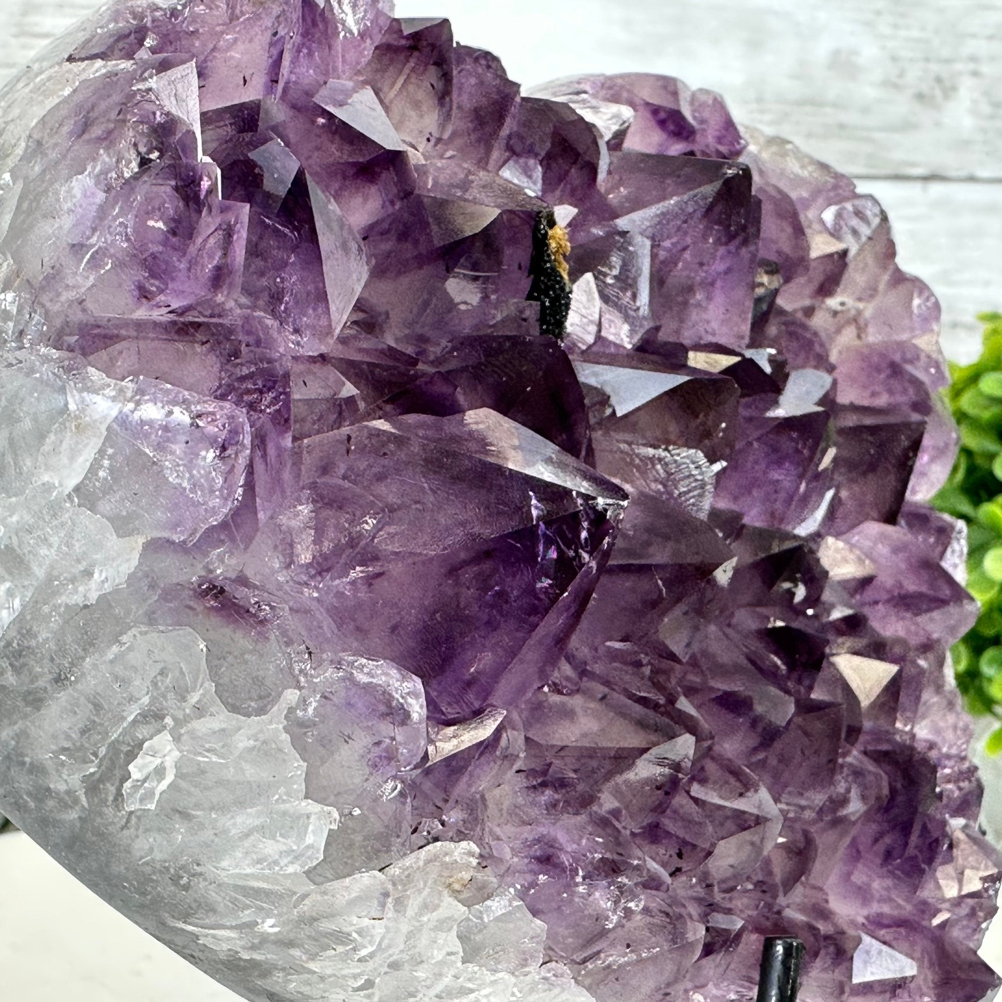 Extra Quality Amethyst Heart Geode w/ metal stand, 4.6 lbs & 6" Tall #5463-0287 by Brazil Gems - Brazil GemsBrazil GemsExtra Quality Amethyst Heart Geode w/ metal stand, 4.6 lbs & 6" Tall #5463-0287 by Brazil GemsHearts5463-0287