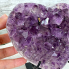 Extra Quality Amethyst Heart Geode w/ metal stand, 4.6 lbs & 6" Tall #5463-0287 by Brazil Gems - Brazil GemsBrazil GemsExtra Quality Amethyst Heart Geode w/ metal stand, 4.6 lbs & 6" Tall #5463-0287 by Brazil GemsHearts5463-0287