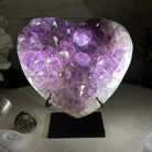 Extra Quality Amethyst Heart Geode w/ metal stand, 4.6 lbs & 6" Tall #5463-0287 by Brazil Gems - Brazil GemsBrazil GemsExtra Quality Amethyst Heart Geode w/ metal stand, 4.6 lbs & 6" Tall #5463-0287 by Brazil GemsHearts5463-0287