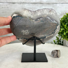 Extra Quality Amethyst Heart Geode w/ metal stand, 4.6 lbs & 6" Tall #5463-0287 by Brazil Gems - Brazil GemsBrazil GemsExtra Quality Amethyst Heart Geode w/ metal stand, 4.6 lbs & 6" Tall #5463-0287 by Brazil GemsHearts5463-0287