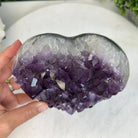 Extra Quality Amethyst Heart Geode w/ metal stand, 4.6 lbs & 6" Tall #5463-0287 by Brazil Gems - Brazil GemsBrazil GemsExtra Quality Amethyst Heart Geode w/ metal stand, 4.6 lbs & 6" Tall #5463-0287 by Brazil GemsHearts5463-0287