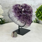 Extra Quality Amethyst Heart Geode w/ metal stand, 4.6 lbs & 6" Tall #5463-0287 by Brazil Gems - Brazil GemsBrazil GemsExtra Quality Amethyst Heart Geode w/ metal stand, 4.6 lbs & 6" Tall #5463-0287 by Brazil GemsHearts5463-0287