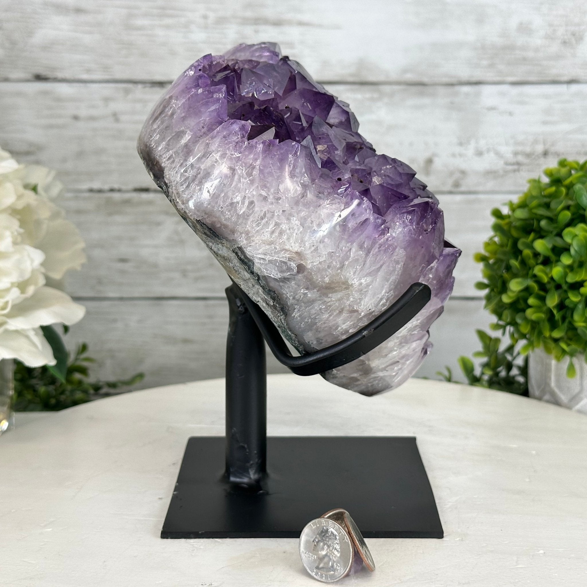 Extra Quality Amethyst Heart Geode w/ metal stand, 8.7 lbs & 8" Tall #5463-0293 - Brazil GemsBrazil GemsExtra Quality Amethyst Heart Geode w/ metal stand, 8.7 lbs & 8" Tall #5463-0293Hearts5463-0293