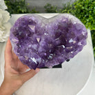 Extra Quality Amethyst Heart Geode w/ metal stand, 8.7 lbs & 8" Tall #5463-0293 - Brazil GemsBrazil GemsExtra Quality Amethyst Heart Geode w/ metal stand, 8.7 lbs & 8" Tall #5463-0293Hearts5463-0293