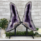 Extra Quality Amethyst Wings on a Metal Stand, 143.3 lbs, 30.5" Tall #5493-0019 - Brazil GemsBrazil GemsExtra Quality Amethyst Wings on a Metal Stand, 143.3 lbs, 30.5" Tall #5493-0019Amethyst Butterfly Wings5493-0019
