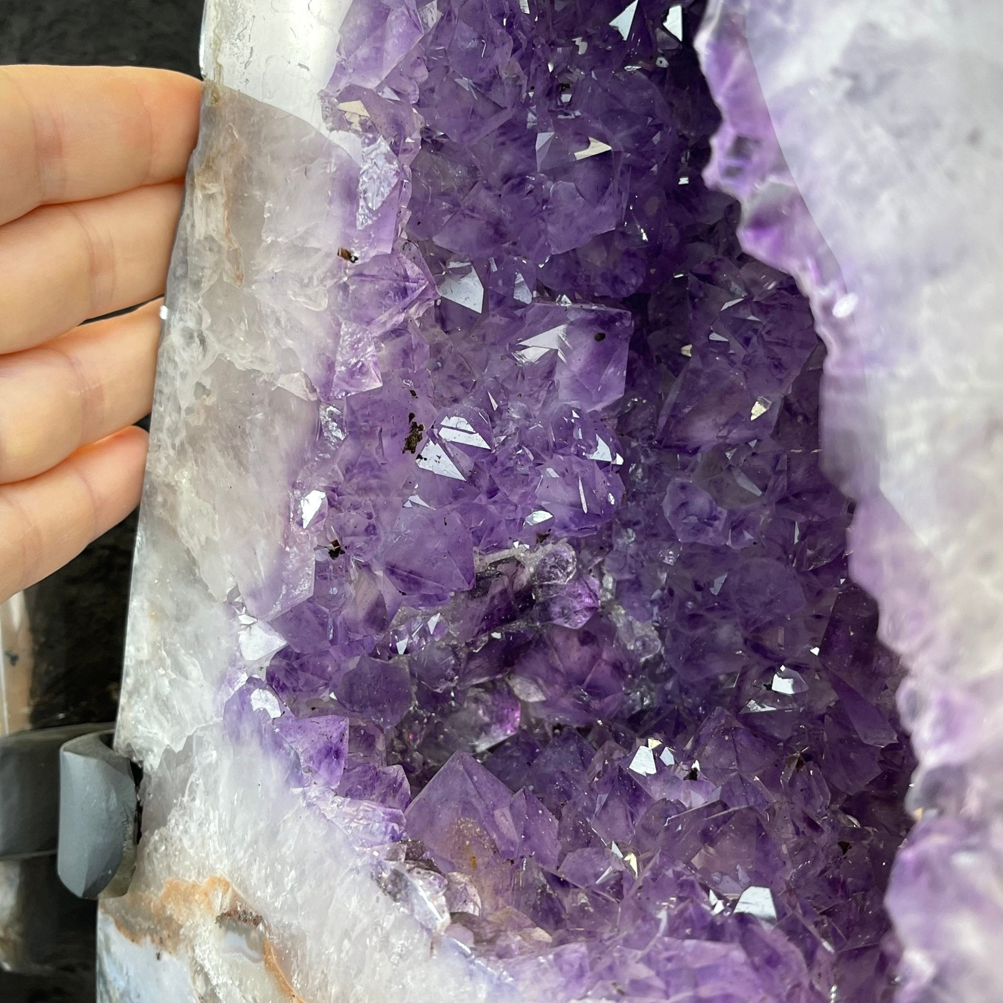 Extra Quality Amethyst Wings on a Metal Stand, 143.3 lbs, 30.5" Tall #5493-0019 - Brazil GemsBrazil GemsExtra Quality Amethyst Wings on a Metal Stand, 143.3 lbs, 30.5" Tall #5493-0019Amethyst Butterfly Wings5493-0019