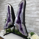 Extra Quality Amethyst Wings on a Metal Stand, 143.3 lbs, 30.5" Tall #5493-0019 - Brazil GemsBrazil GemsExtra Quality Amethyst Wings on a Metal Stand, 143.3 lbs, 30.5" Tall #5493-0019Amethyst Butterfly Wings5493-0019