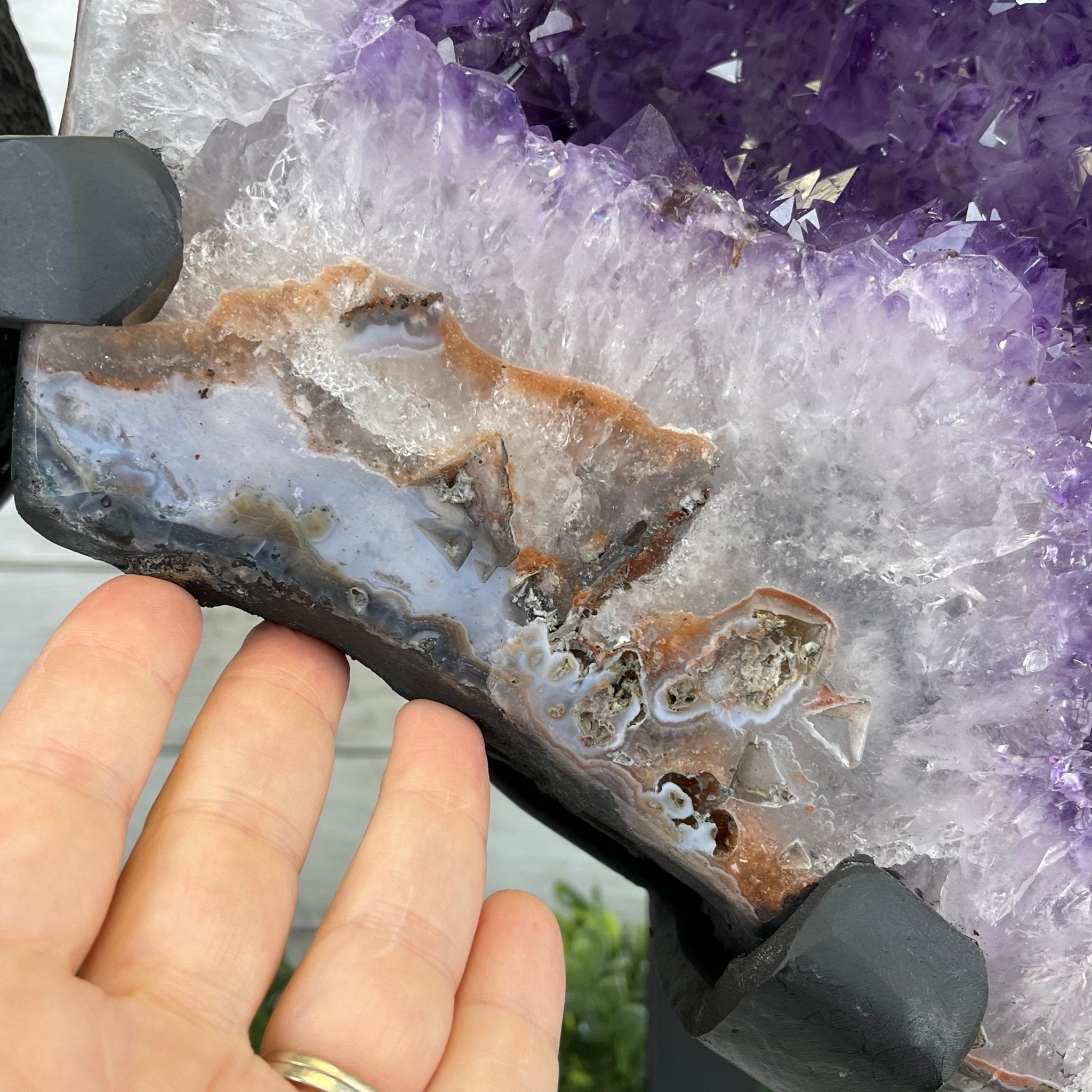 Extra Quality Amethyst Wings on a Metal Stand, 143.3 lbs, 30.5" Tall #5493-0019 - Brazil GemsBrazil GemsExtra Quality Amethyst Wings on a Metal Stand, 143.3 lbs, 30.5" Tall #5493-0019Amethyst Butterfly Wings5493-0019