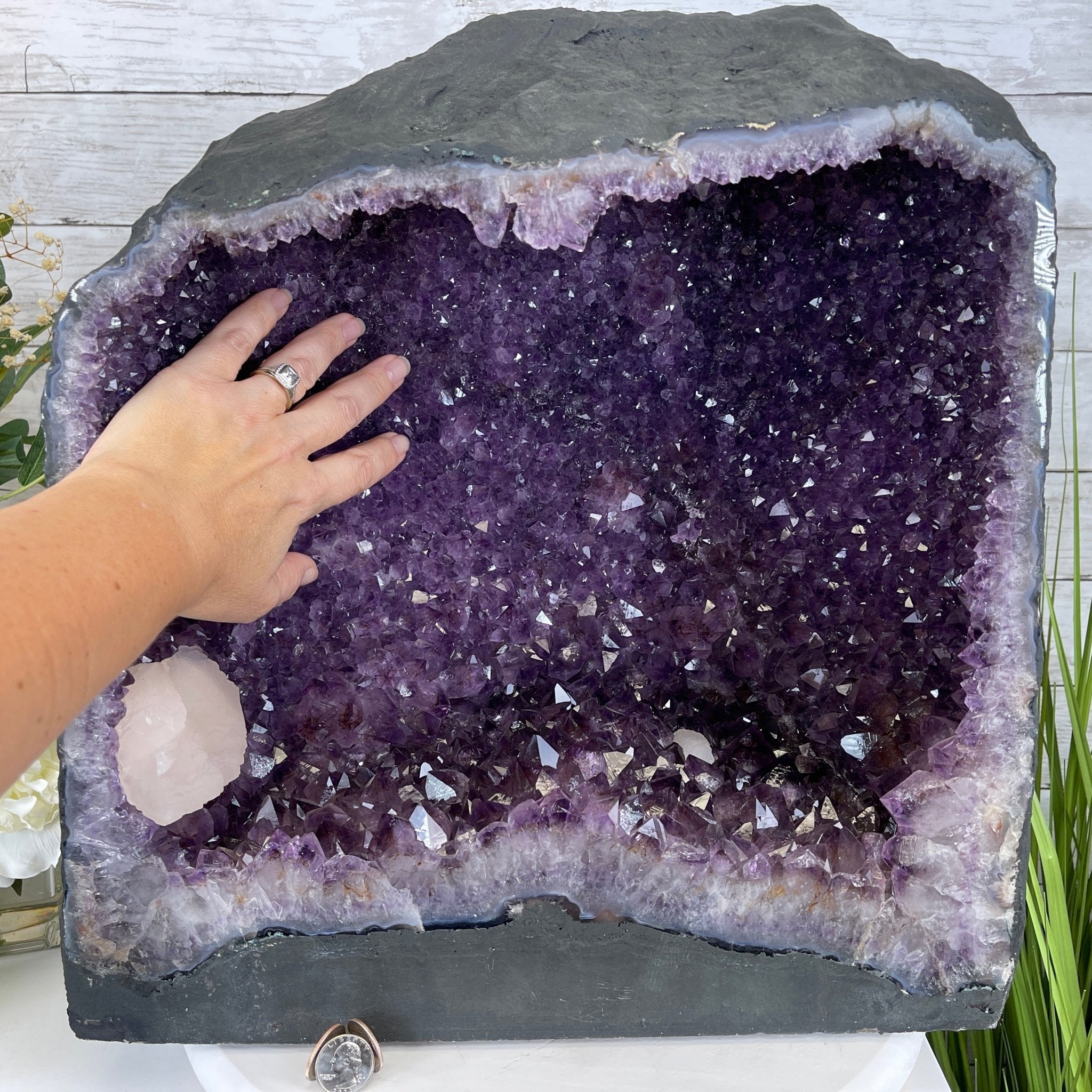 Extra Quality Brazilian Amethyst Cathedral, 102.8 lbs & 17" Tall #5601-0613 by Brazil Gems - Brazil GemsBrazil GemsExtra Quality Brazilian Amethyst Cathedral, 102.8 lbs & 17" Tall #5601-0613 by Brazil GemsCathedrals5601-0613