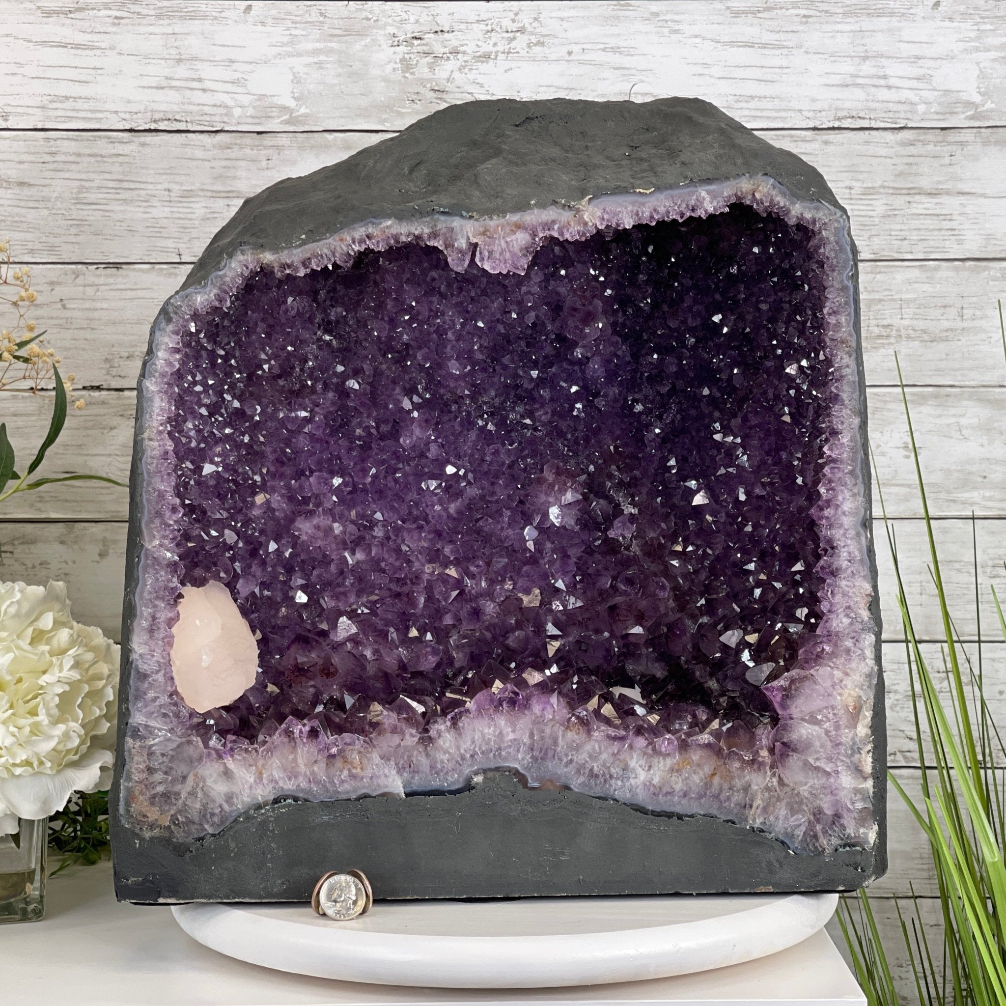 Extra Quality Brazilian Amethyst Cathedral, 102.8 lbs & 17" Tall #5601-0613 by Brazil Gems - Brazil GemsBrazil GemsExtra Quality Brazilian Amethyst Cathedral, 102.8 lbs & 17" Tall #5601-0613 by Brazil GemsCathedrals5601-0613