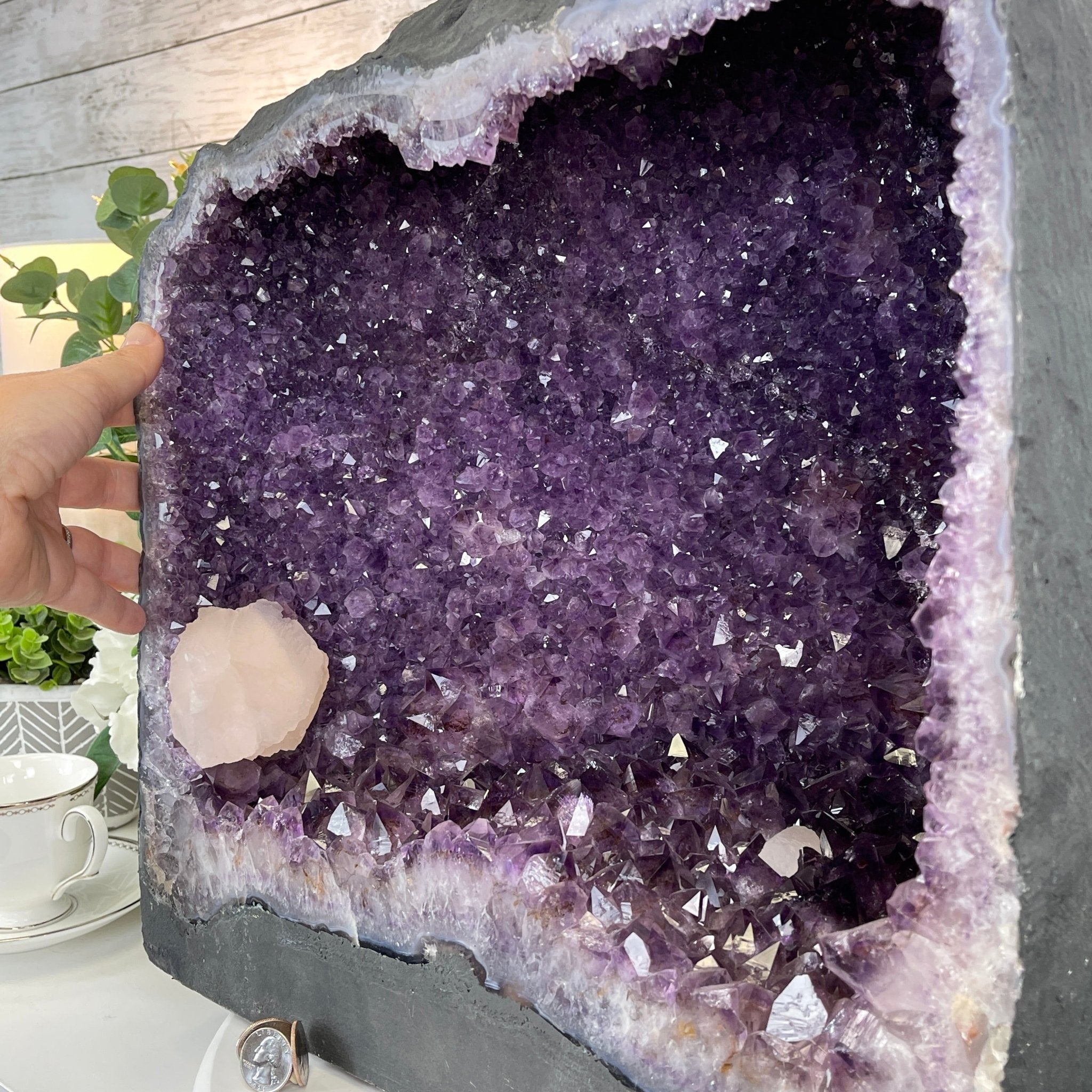 Extra Quality Brazilian Amethyst Cathedral, 102.8 lbs & 17" Tall #5601-0613 by Brazil Gems - Brazil GemsBrazil GemsExtra Quality Brazilian Amethyst Cathedral, 102.8 lbs & 17" Tall #5601-0613 by Brazil GemsCathedrals5601-0613