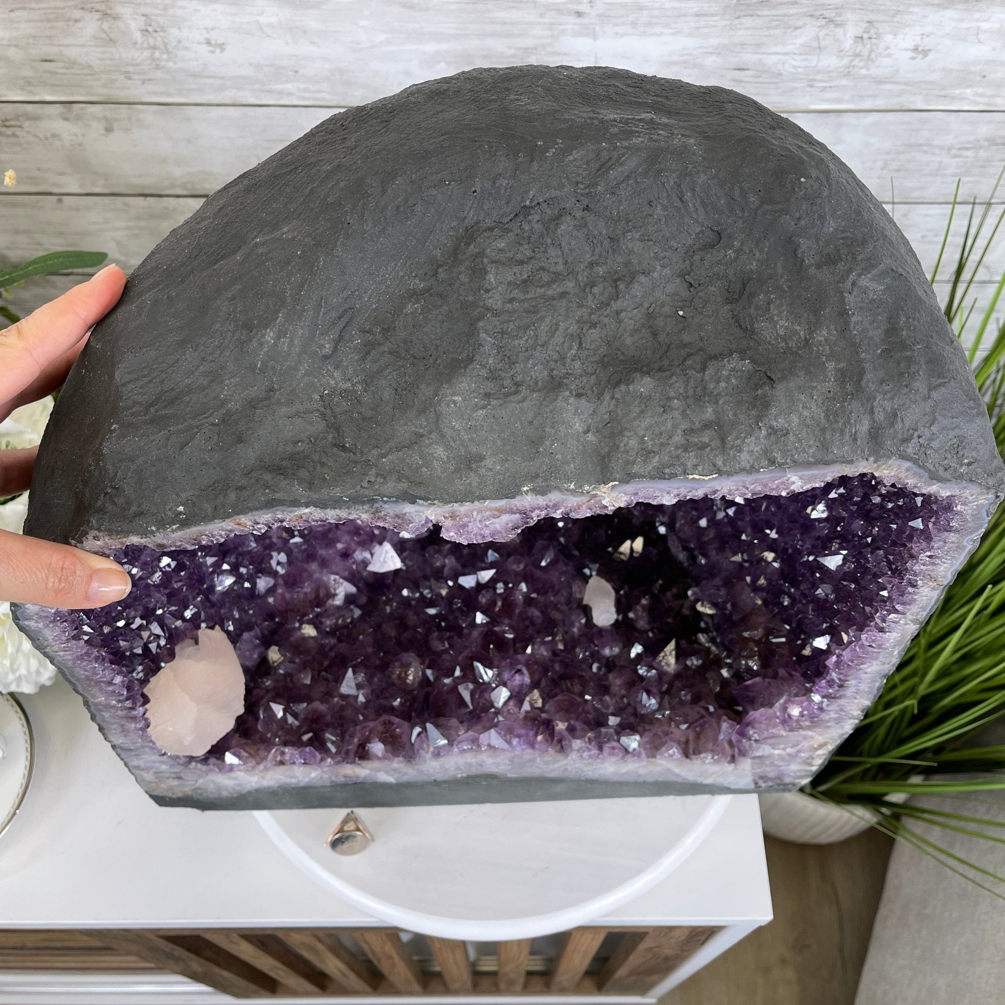 Extra Quality Brazilian Amethyst Cathedral, 102.8 lbs & 17" Tall #5601-0613 by Brazil Gems - Brazil GemsBrazil GemsExtra Quality Brazilian Amethyst Cathedral, 102.8 lbs & 17" Tall #5601-0613 by Brazil GemsCathedrals5601-0613