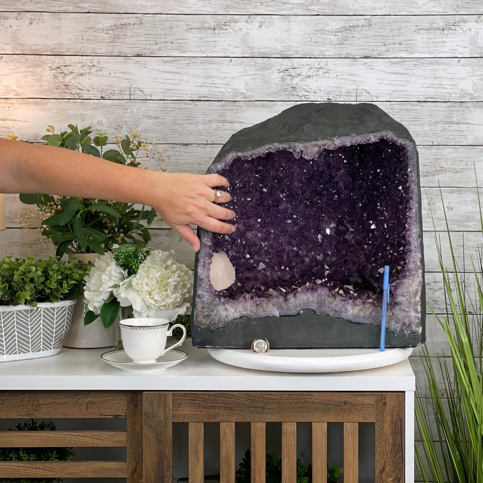 Extra Quality Brazilian Amethyst Cathedral, 102.8 lbs & 17" Tall #5601-0613 by Brazil Gems - Brazil GemsBrazil GemsExtra Quality Brazilian Amethyst Cathedral, 102.8 lbs & 17" Tall #5601-0613 by Brazil GemsCathedrals5601-0613