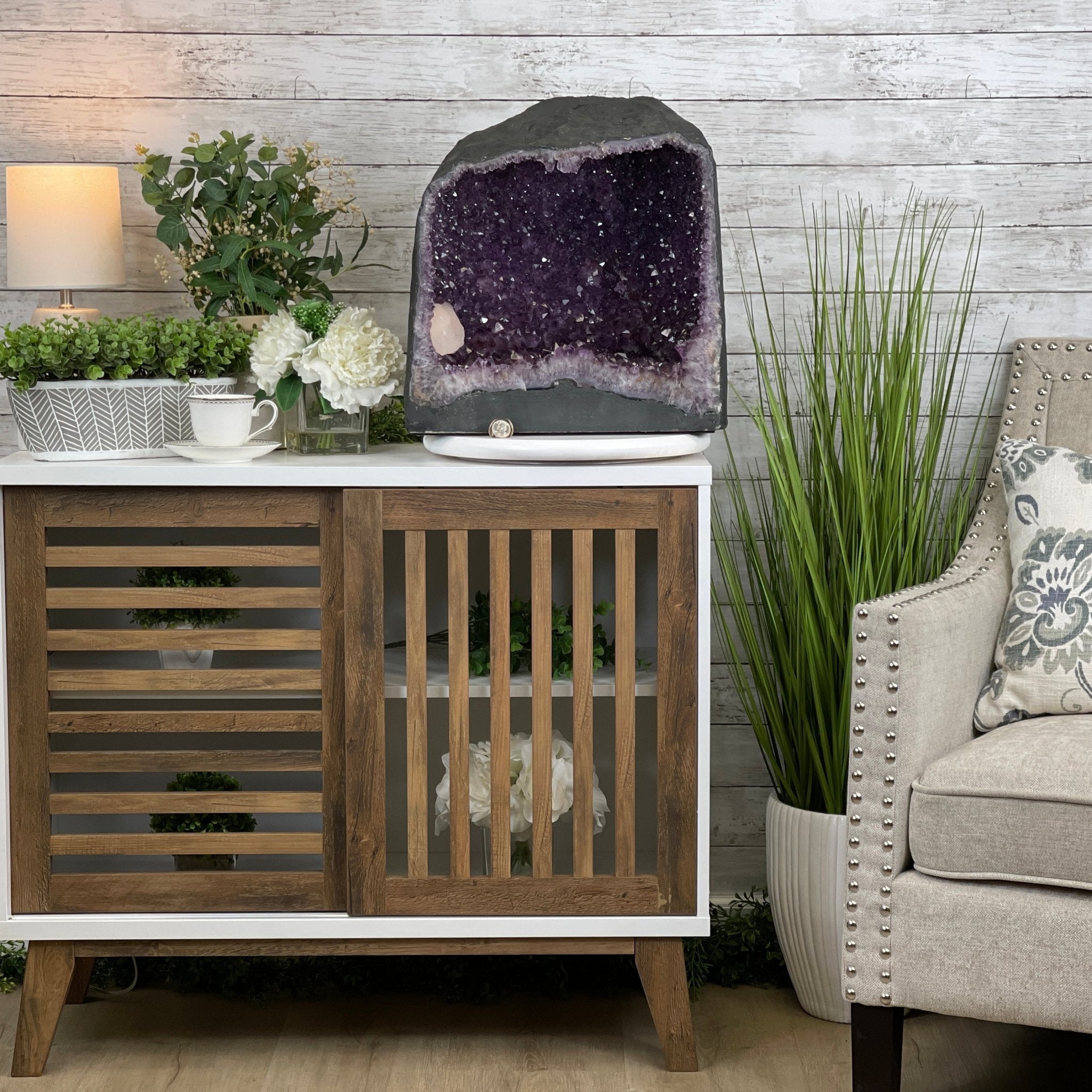 Extra Quality Brazilian Amethyst Cathedral, 102.8 lbs & 17" Tall #5601-0613 by Brazil Gems - Brazil GemsBrazil GemsExtra Quality Brazilian Amethyst Cathedral, 102.8 lbs & 17" Tall #5601-0613 by Brazil GemsCathedrals5601-0613