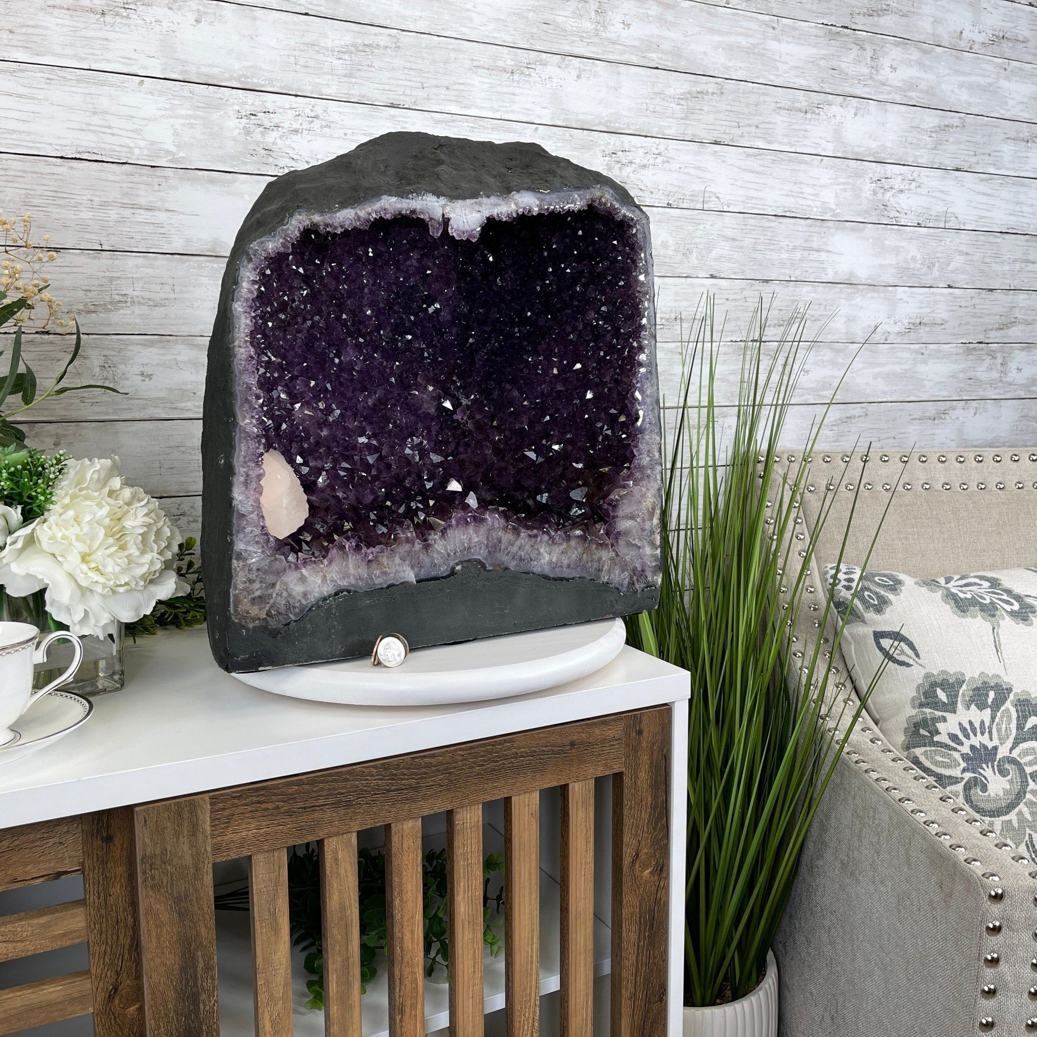 Extra Quality Brazilian Amethyst Cathedral, 102.8 lbs & 17" Tall #5601-0613 by Brazil Gems - Brazil GemsBrazil GemsExtra Quality Brazilian Amethyst Cathedral, 102.8 lbs & 17" Tall #5601-0613 by Brazil GemsCathedrals5601-0613