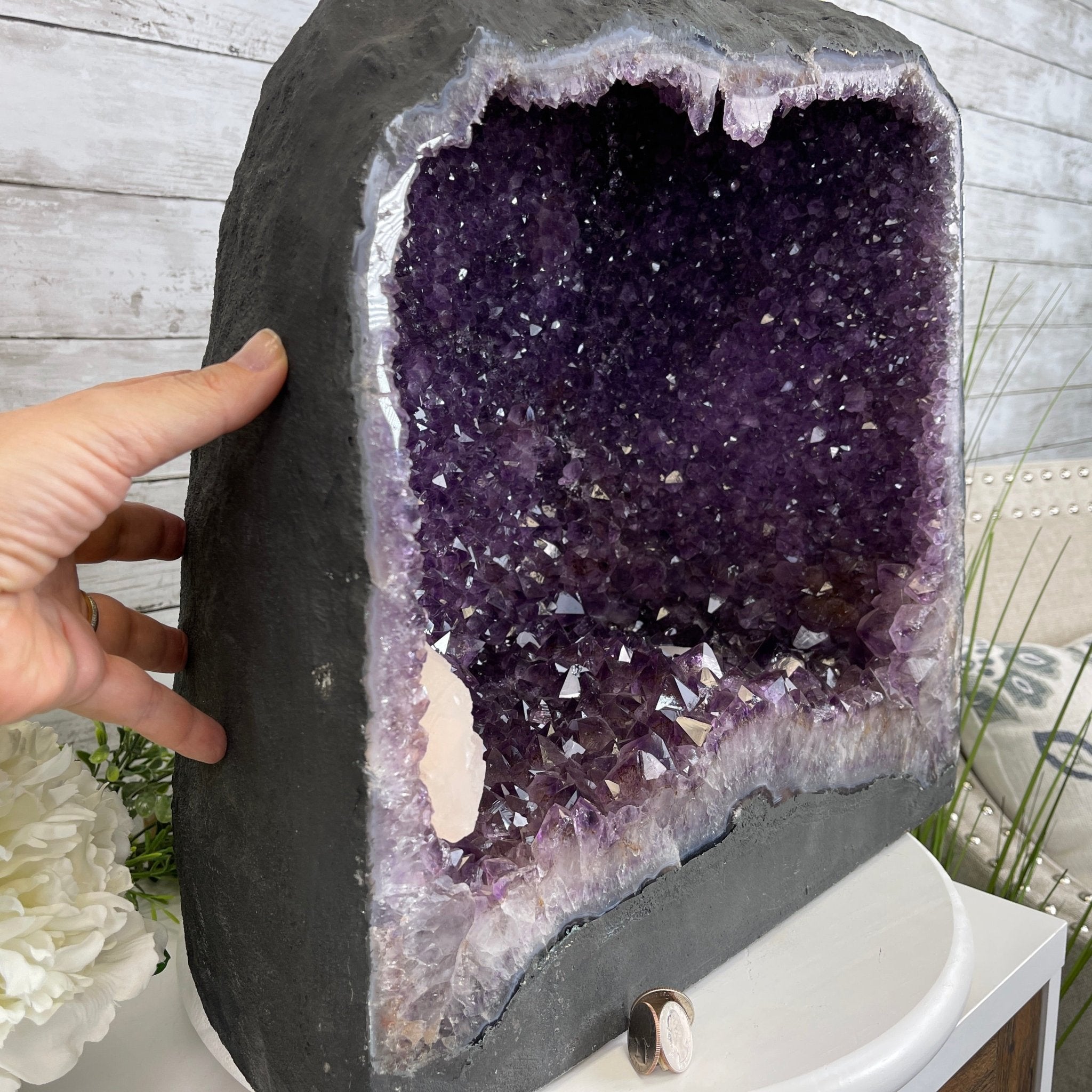 Extra Quality Brazilian Amethyst Cathedral, 102.8 lbs & 17" Tall #5601-0613 by Brazil Gems - Brazil GemsBrazil GemsExtra Quality Brazilian Amethyst Cathedral, 102.8 lbs & 17" Tall #5601-0613 by Brazil GemsCathedrals5601-0613