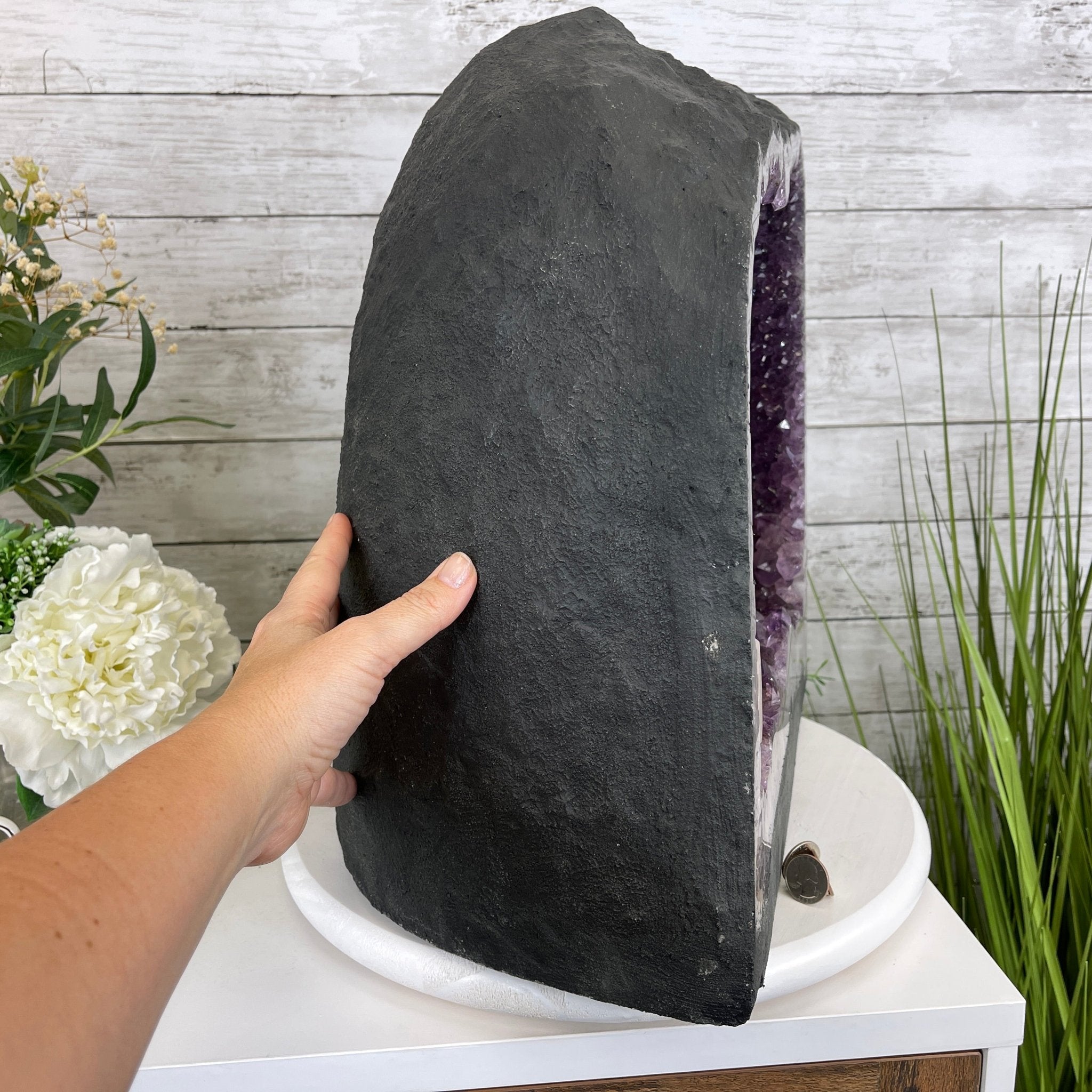 Extra Quality Brazilian Amethyst Cathedral, 102.8 lbs & 17" Tall #5601-0613 by Brazil Gems - Brazil GemsBrazil GemsExtra Quality Brazilian Amethyst Cathedral, 102.8 lbs & 17" Tall #5601-0613 by Brazil GemsCathedrals5601-0613