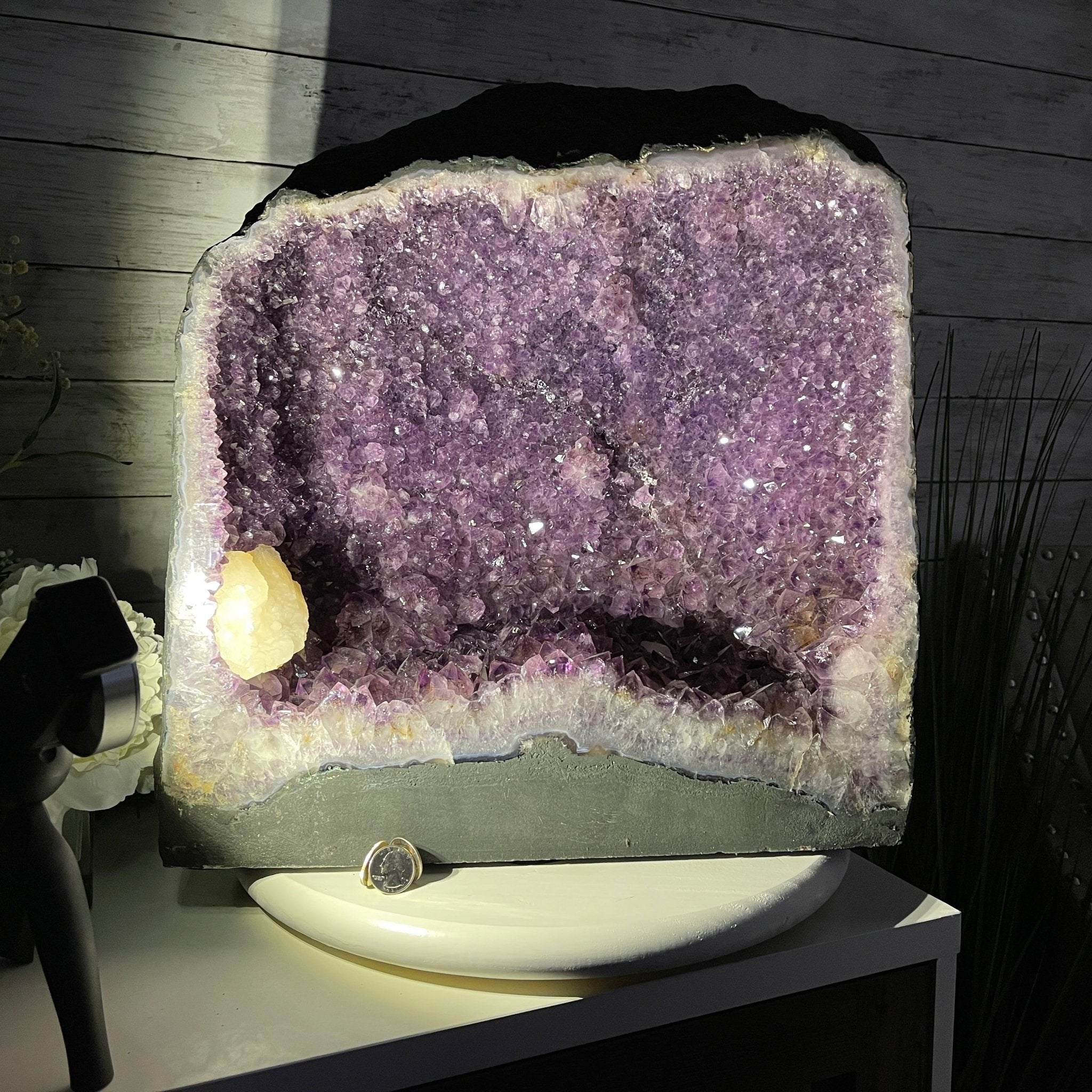 Extra Quality Brazilian Amethyst Cathedral, 102.8 lbs & 17" Tall #5601-0613 by Brazil Gems - Brazil GemsBrazil GemsExtra Quality Brazilian Amethyst Cathedral, 102.8 lbs & 17" Tall #5601-0613 by Brazil GemsCathedrals5601-0613