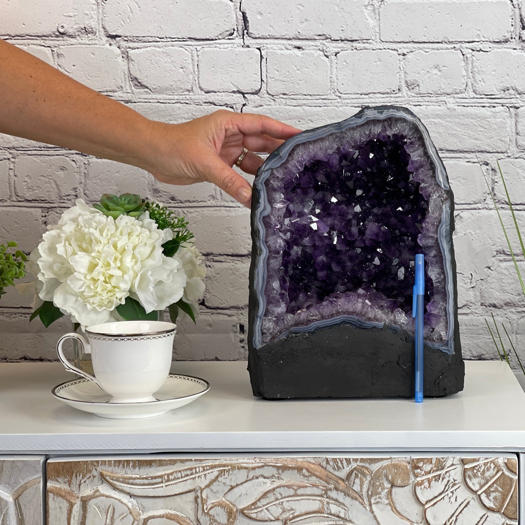 Extra Quality Brazilian Amethyst Cathedral, 11.75” tall & 25.9 lbs #5601-0472 by Brazil Gems - Brazil GemsBrazil GemsExtra Quality Brazilian Amethyst Cathedral, 11.75” tall & 25.9 lbs #5601-0472 by Brazil GemsCathedrals5601-0472