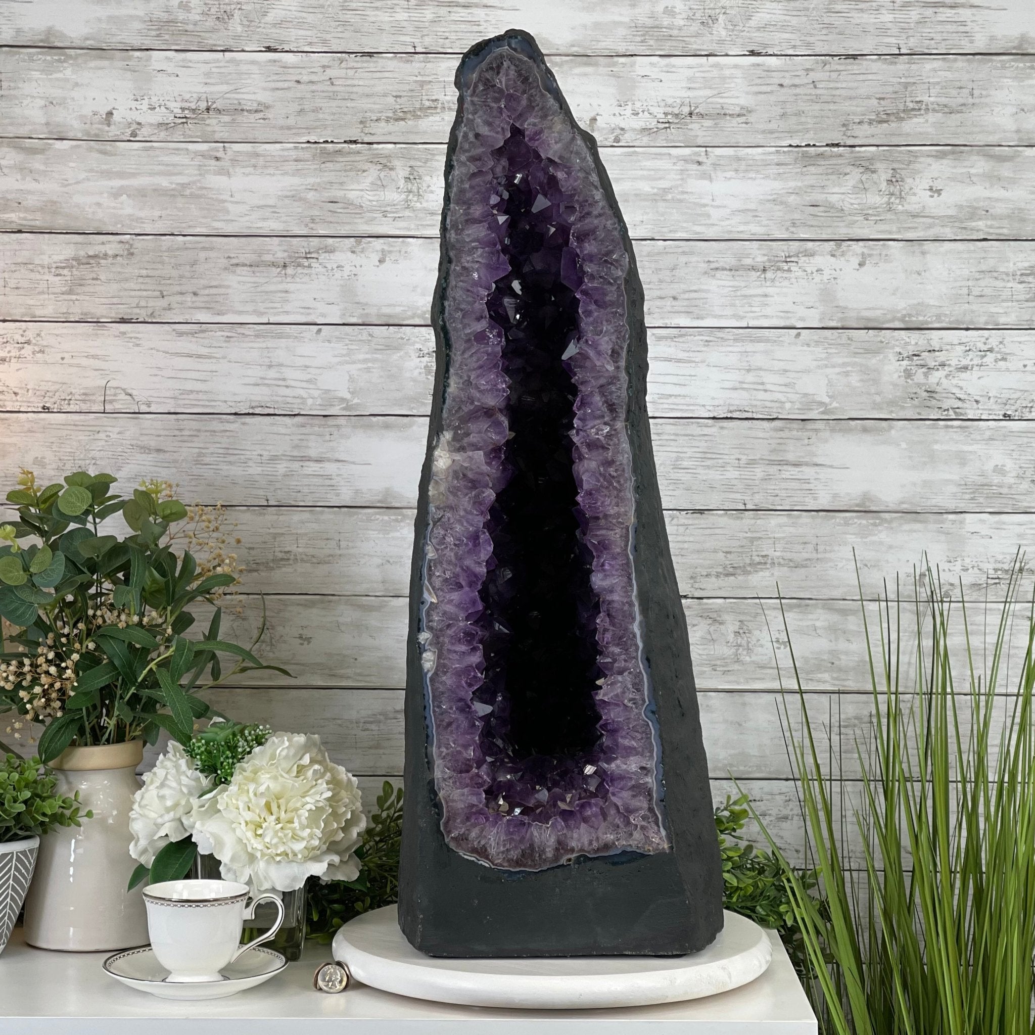 Extra Quality Brazilian Amethyst Cathedral, 125.7 lbs & 29.75" Tall #5601-0711 by Brazil Gems - Brazil GemsBrazil GemsExtra Quality Brazilian Amethyst Cathedral, 125.7 lbs & 29.75" Tall #5601-0711 by Brazil GemsCathedrals5601-0711