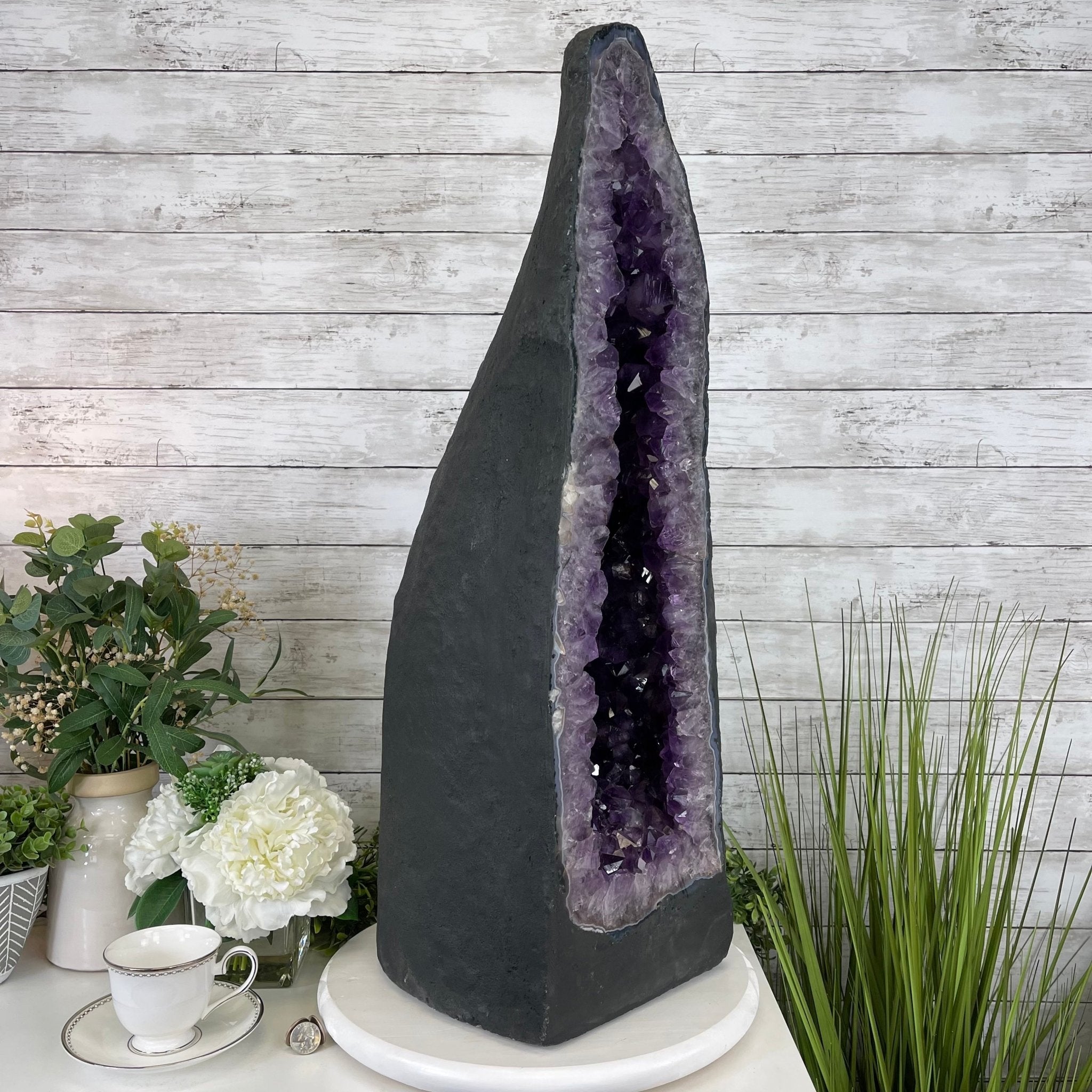 Extra Quality Brazilian Amethyst Cathedral, 125.7 lbs & 29.75" Tall #5601-0711 by Brazil Gems - Brazil GemsBrazil GemsExtra Quality Brazilian Amethyst Cathedral, 125.7 lbs & 29.75" Tall #5601-0711 by Brazil GemsCathedrals5601-0711