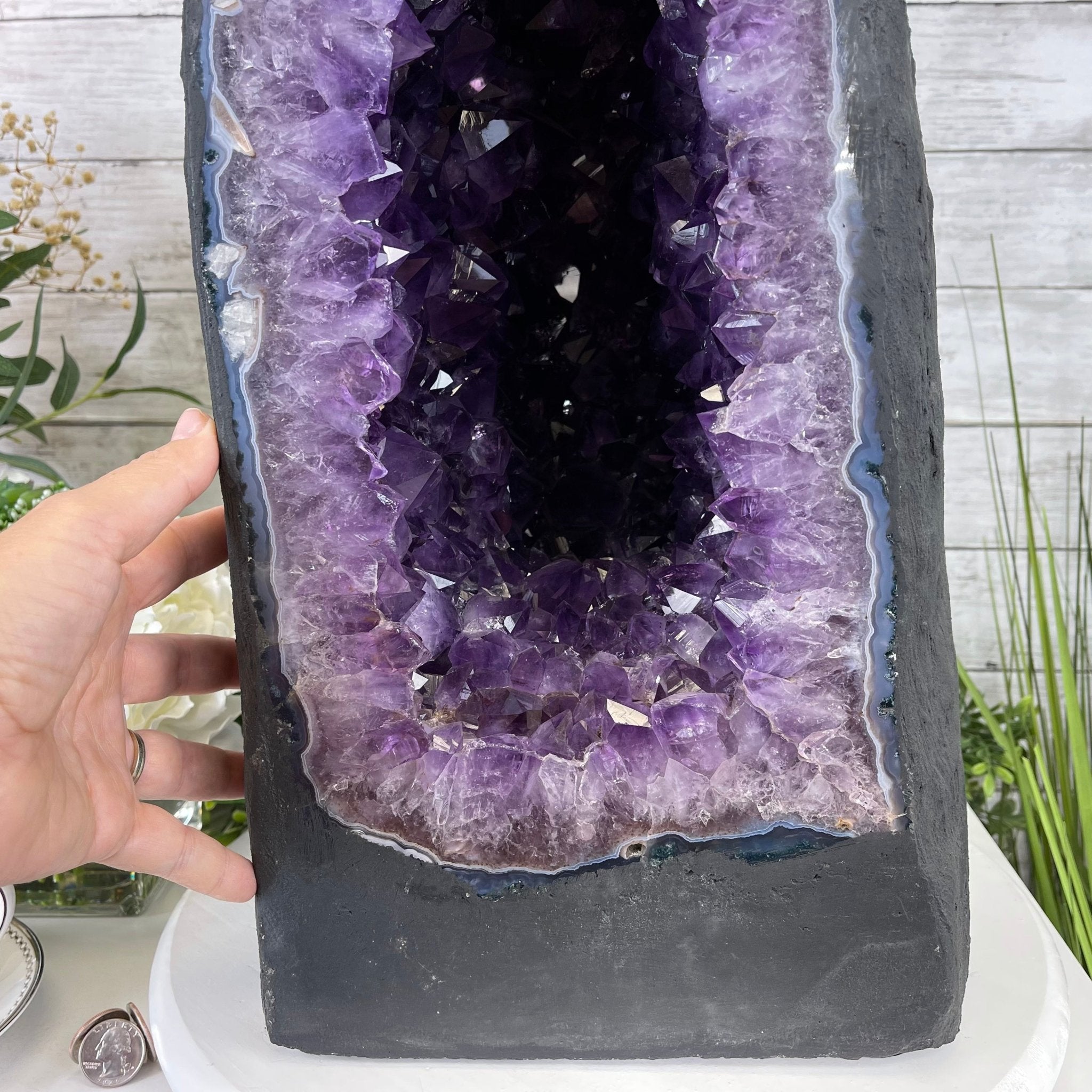 Extra Quality Brazilian Amethyst Cathedral, 125.7 lbs & 29.75" Tall #5601-0711 by Brazil Gems - Brazil GemsBrazil GemsExtra Quality Brazilian Amethyst Cathedral, 125.7 lbs & 29.75" Tall #5601-0711 by Brazil GemsCathedrals5601-0711