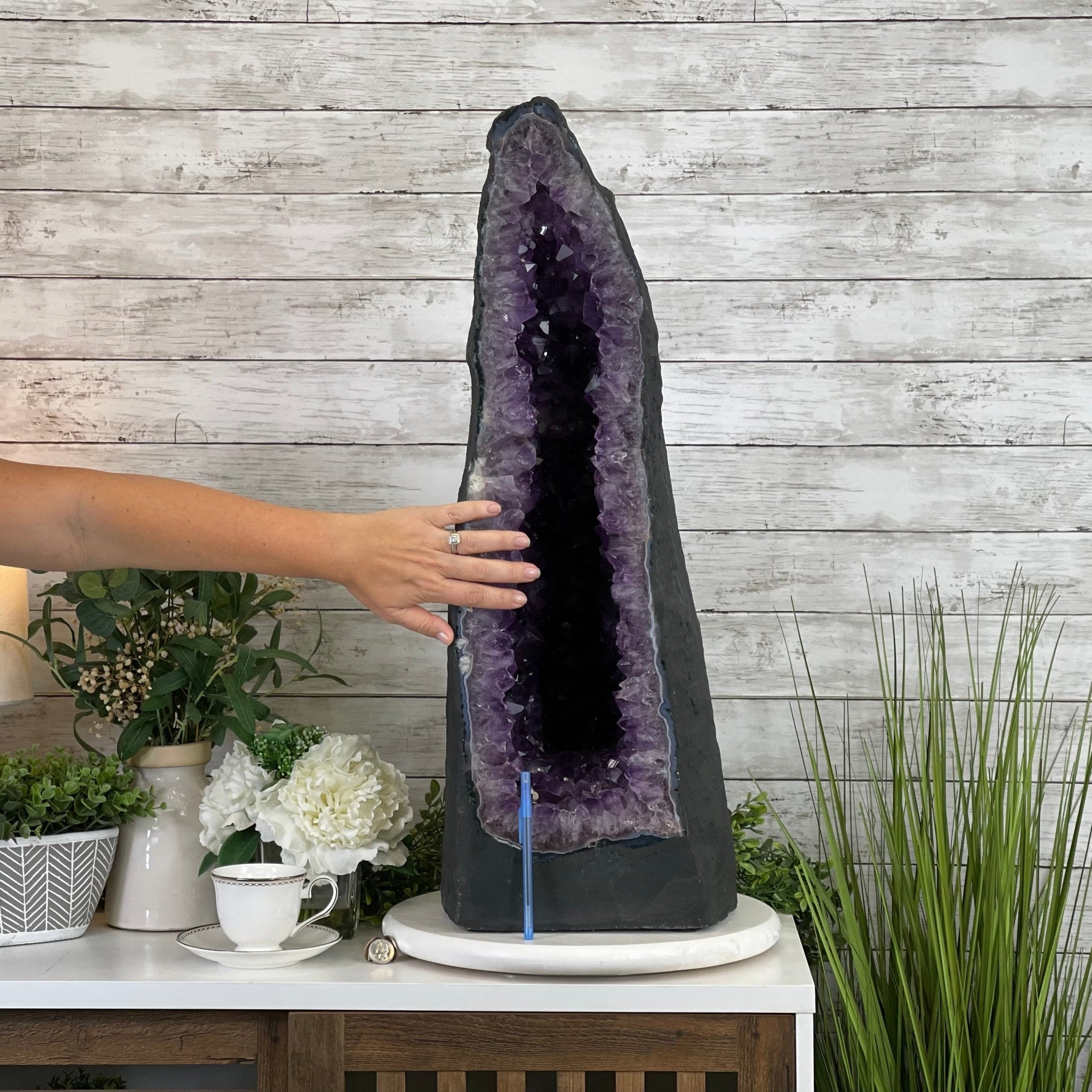 Extra Quality Brazilian Amethyst Cathedral, 125.7 lbs & 29.75" Tall #5601-0711 by Brazil Gems - Brazil GemsBrazil GemsExtra Quality Brazilian Amethyst Cathedral, 125.7 lbs & 29.75" Tall #5601-0711 by Brazil GemsCathedrals5601-0711