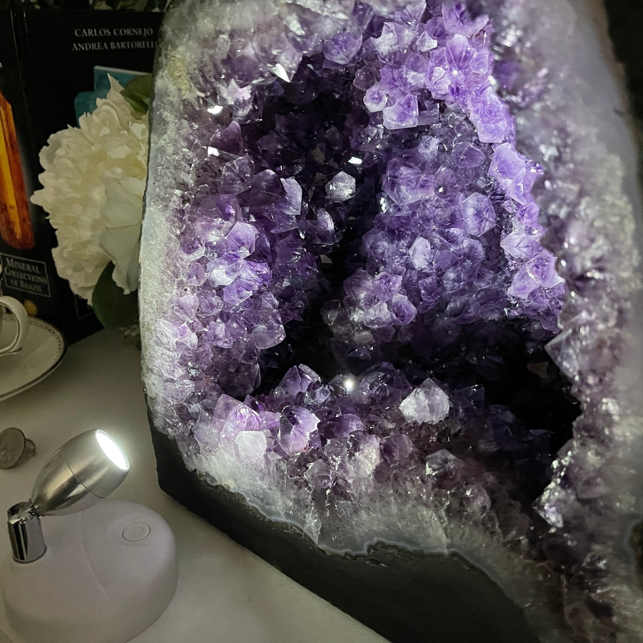 Extra Quality Brazilian Amethyst Cathedral, 13” tall & 48.7 lbs #5601-0611 by Brazil Gems - Brazil GemsBrazil GemsExtra Quality Brazilian Amethyst Cathedral, 13” tall & 48.7 lbs #5601-0611 by Brazil GemsCathedrals5601-0611
