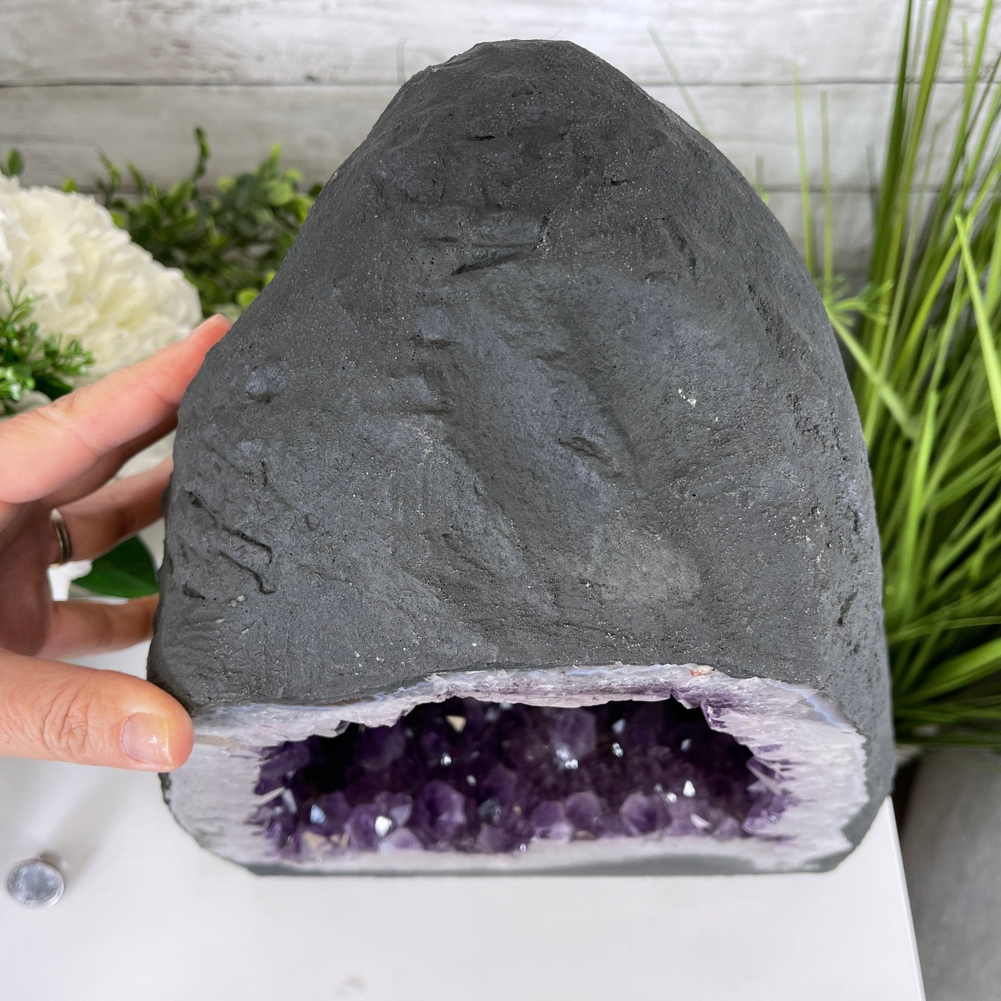 Extra Quality Brazilian Amethyst Cathedral, 13” tall & 48.7 lbs #5601-0611 by Brazil Gems - Brazil GemsBrazil GemsExtra Quality Brazilian Amethyst Cathedral, 13” tall & 48.7 lbs #5601-0611 by Brazil GemsCathedrals5601-0611