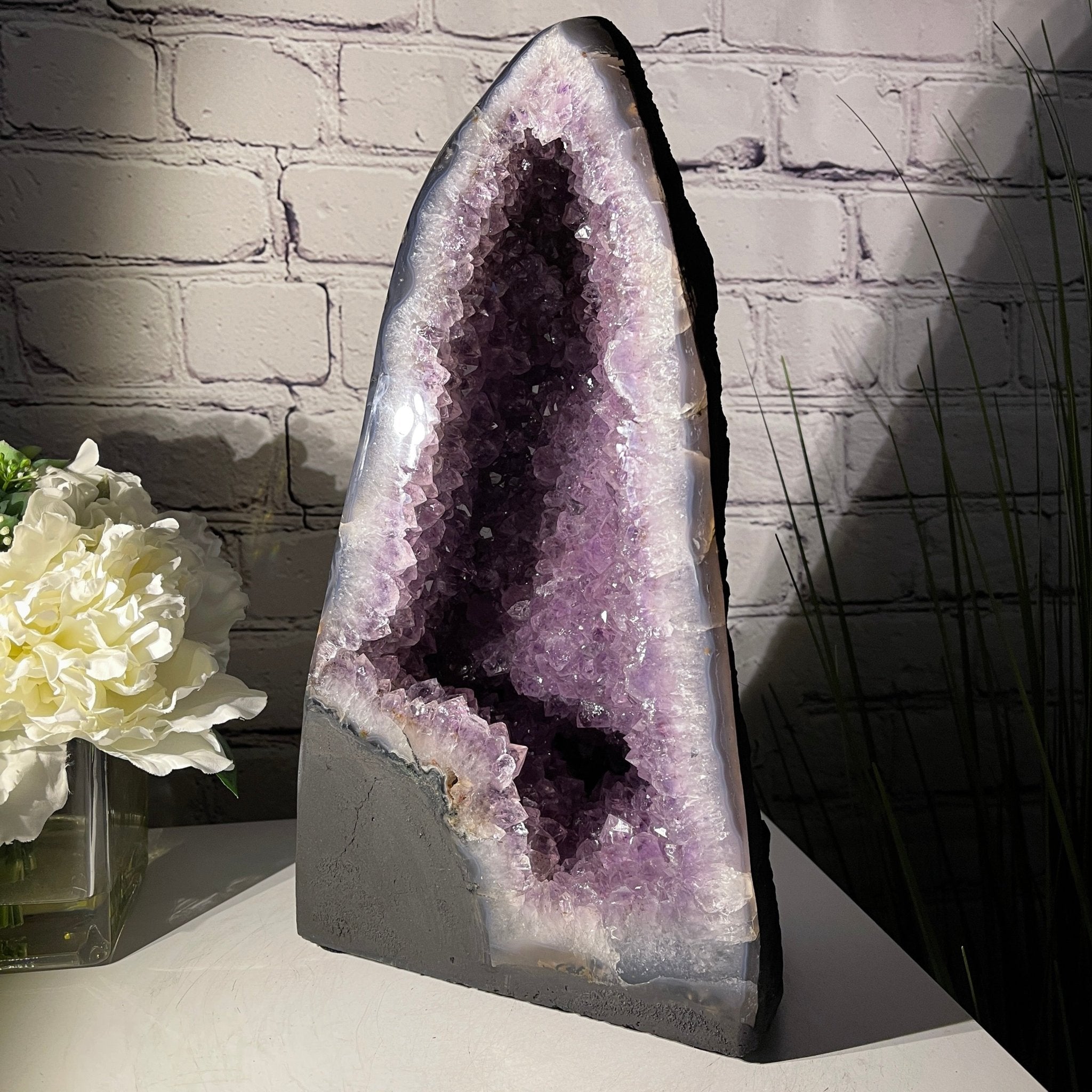 Extra Quality Brazilian Amethyst Cathedral, 14” tall & 22.5 lbs #5601-0425 by Brazil Gems - Brazil GemsBrazil GemsExtra Quality Brazilian Amethyst Cathedral, 14” tall & 22.5 lbs #5601-0425 by Brazil GemsCathedrals5601-0425